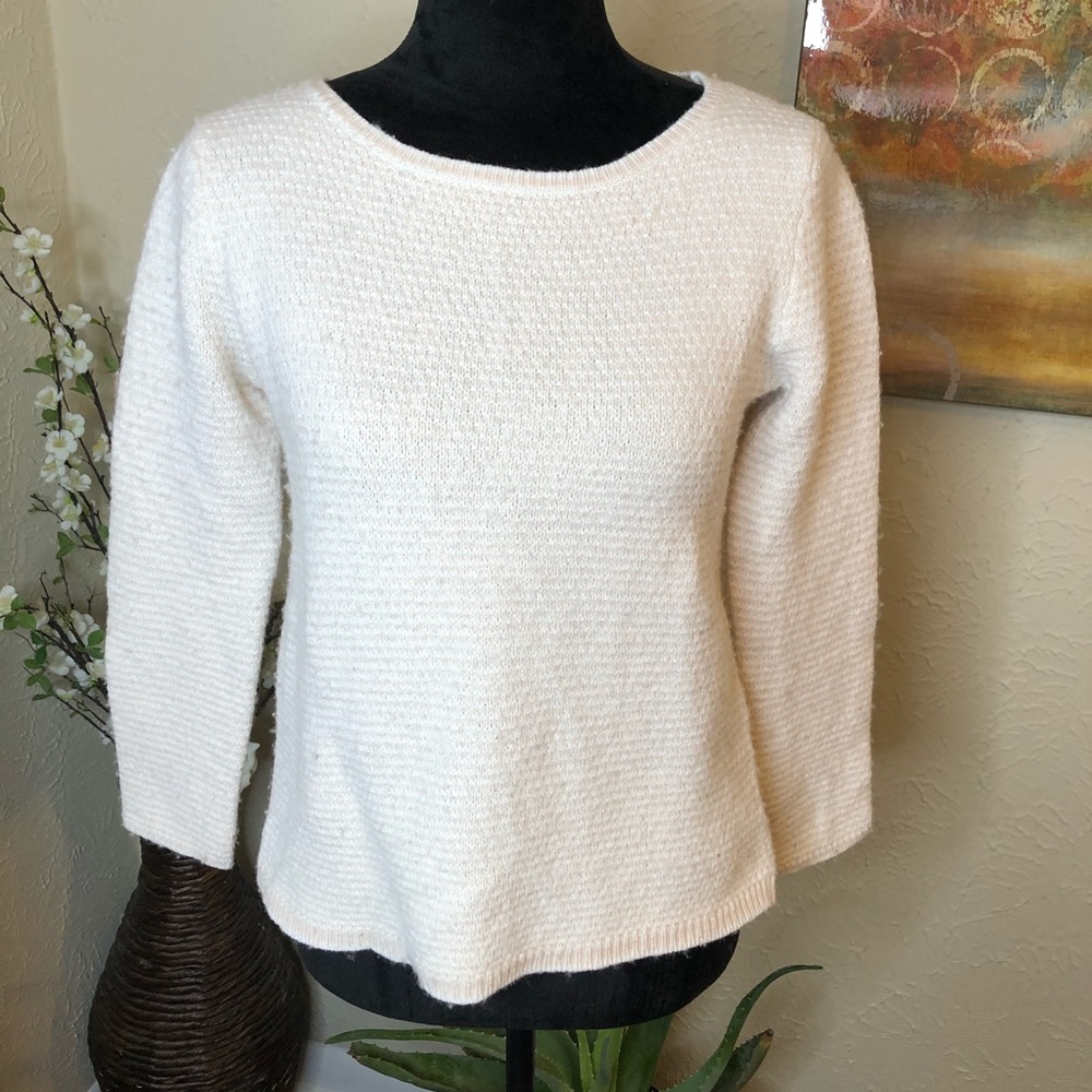 J. Crew Light Pink Wool Blend 3/4 Knit Sweater